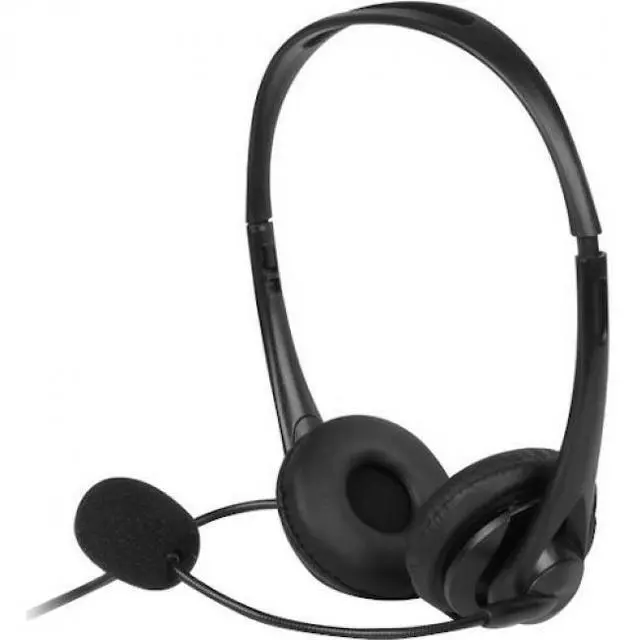 Alt view image 3 of 9 - Aluratek Wired USB Headset with Noise Reducing Boom Mic, Black AWHU01FJ