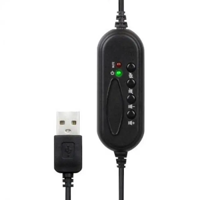 Alt view image 8 of 9 - Aluratek Wired USB Headset with Noise Reducing Boom Mic, Black AWHU01FJ