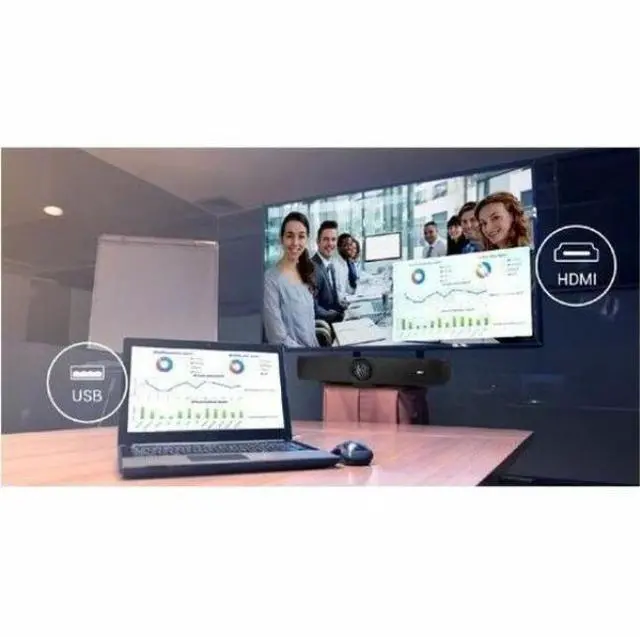 Alt view image 3 of 5 - AVer VB350 Dual Lens Enterprise-Grade 4K PTZ Video Bar for Medium & Large Rooms - For Meeting Space, Video Conferencing - Medium/Large Room Size Supported - 3840 x 2160 Video (Live) - 4K - 60 fps