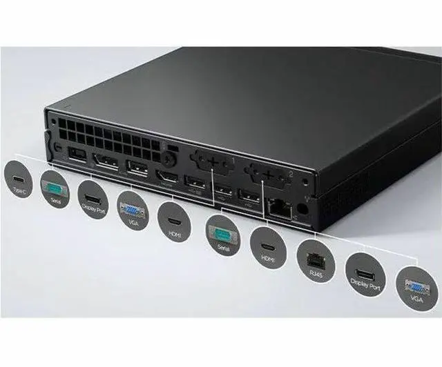 Alt view image 3 of 9 - Lenovo ThinkCentre M75q Gen 5 12RQ000RUS Desktop Computer - AMD Ryzen 7 PRO 8700GE - 16 GB - 1 TB SSD - Tiny - Black - AMD PRO 600 Chip - Windows 11 Pro - AMD Radeon 780M DDR5 SDRAM - English Keyboard