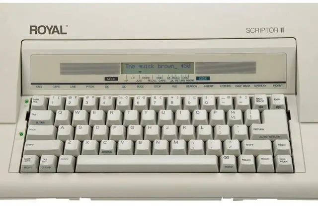 Alt view image 19 of 19 - Royal 69147T Scriptor II Personal Portable Electronic Typewriter with 20 Character, 2 Line LCD Display