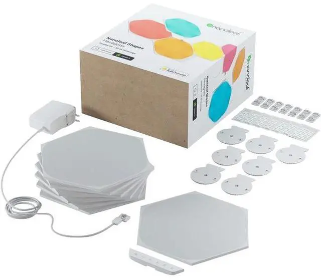 Alt view image 10 of 16 - nanoleaf NL427003HX7P Hexagon Light Panels - Smarter Kit - 7 Panels