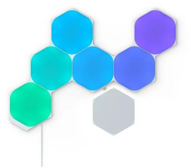 Alt view image 11 of 16 - nanoleaf NL427003HX7P Hexagon Light Panels - Smarter Kit - 7 Panels