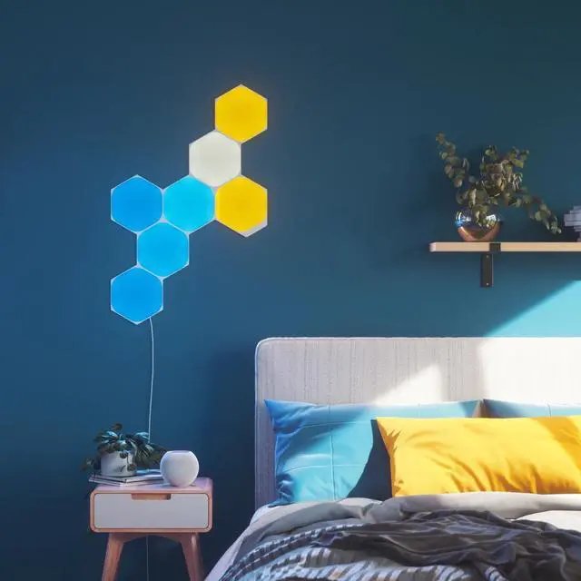 Alt view image 14 of 16 - nanoleaf NL427003HX7P Hexagon Light Panels - Smarter Kit - 7 Panels