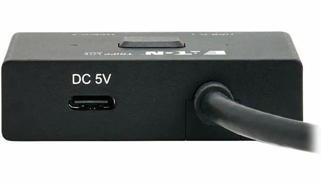 Alt view image 3 of 8 - Eaton Tripp Lite Series 2x1 Bi-Directional USB-C Switch - 8K 60 Hz Video, HDCP Passthrough, USB 3.2 Gen 2, 100W PD Charging, Black - USB Type C - 1.25 GB/s, 5 GB/s - Notebook, Portable Speaker, Smartp