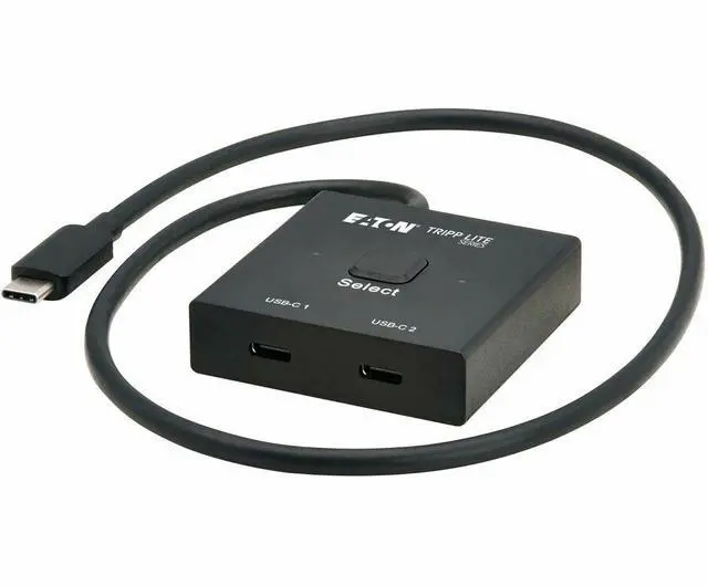 Alt view image 6 of 8 - Eaton Tripp Lite Series 2x1 Bi-Directional USB-C Switch - 8K 60 Hz Video, HDCP Passthrough, USB 3.2 Gen 2, 100W PD Charging, Black - USB Type C - 1.25 GB/s, 5 GB/s - Notebook, Portable Speaker, Smartp