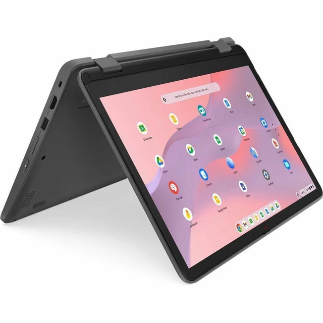 Alt view image 2 of 7 - Lenovo 500e Yoga Chromebook Gen 4 82W40026US 12.2" Touchscreen Convertible 2 in 1 Chromebook - WUXGA - Intel N-Series N200 - 8 GB - 128 GB Flash Memory - English Keyboard - Graphite Gray - Intel