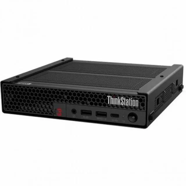 Alt view image 5 of 7 - Lenovo ThinkStation P3 30H0006NUS Workstation - 1 Core i7 14th Gen i7-14700 - vPro Technology - 64 GB - 2 TB SSD - Tiny - Black - Intel Q670 Chip - Windows 11 Pro - 1 T400 4 GB Graphics - NVMe Control