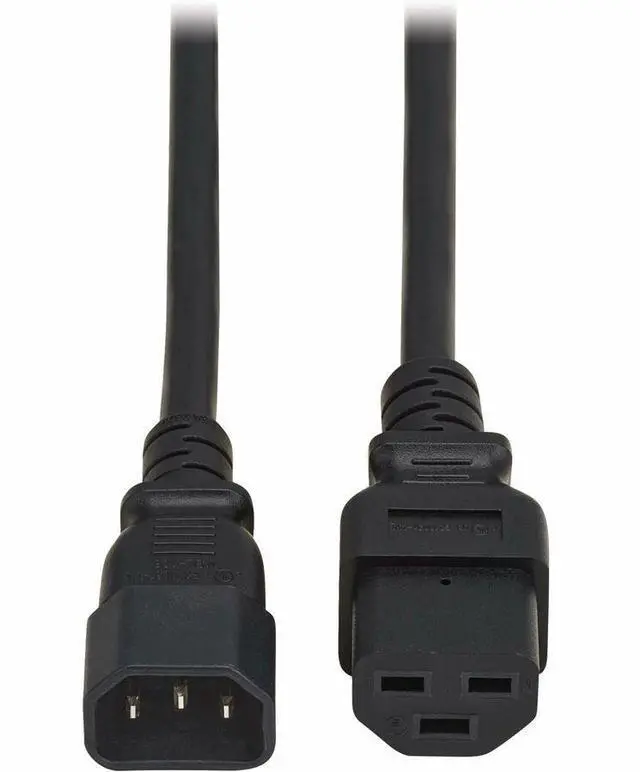 Alt view image 3 of 7 - Eaton Tripp Lite Series Power Cord, C14 to C21 - Heavy-Duty, 15A, 250V, 14 AWG, 4 ft. (1.2 m), Black