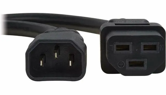 Alt view image 6 of 7 - Eaton Tripp Lite Series Power Cord, C14 to C21 - Heavy-Duty, 15A, 250V, 14 AWG, 4 ft. (1.2 m), Black
