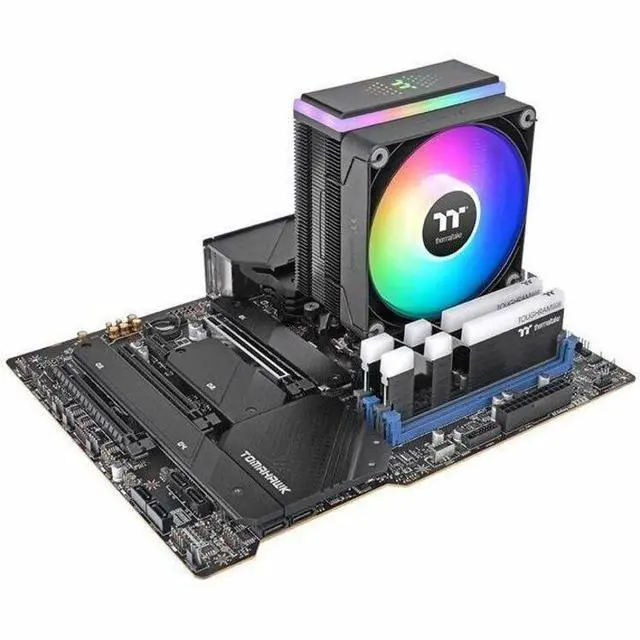 Alt view image 5 of 13 - Thermaltake ASTRIA 200 ARGB Lighting CPU Cooler - 4.72" Maximum Fan Diameter - 1 x Fan(s) - 4 x Heat Pipe(s) - 65 CFM Maximum Airflow - 1800 rpm - 5V ARGB Header, 2510 - 4Pin - Compatible Intel S