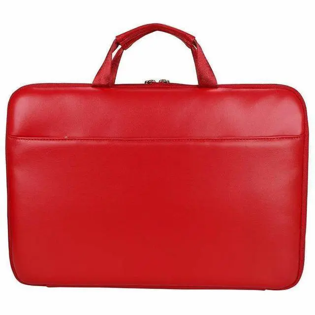 Alt view image 3 of 8 - Sandy Lisa Capri Carrying Case (Sleeve) for 14" Notebook - Red - Scratch Resistant - Chevron Printed - Handle - 10.4" Height x 15.4" Width x 1" Depth