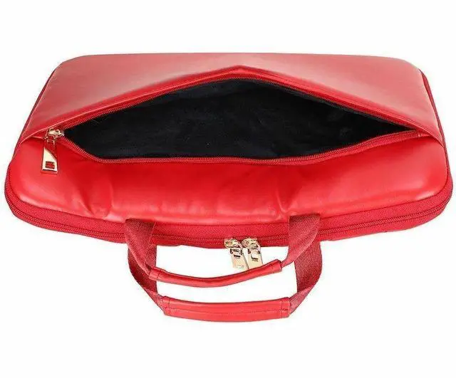 Alt view image 5 of 8 - Sandy Lisa Capri Carrying Case (Sleeve) for 14" Notebook - Red - Scratch Resistant - Chevron Printed - Handle - 10.4" Height x 15.4" Width x 1" Depth