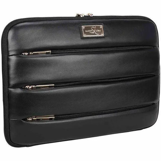 Alt view image 3 of 9 - Sandy Lisa La Jolla Carrying Case (Sleeve) for 14" Notebook - Black - Shoulder Strap - 10.2" Height x 14.2" Width x 1" Depth