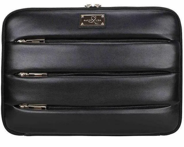 Alt view image 6 of 9 - Sandy Lisa La Jolla Carrying Case (Sleeve) for 14" Notebook - Black - Shoulder Strap - 10.2" Height x 14.2" Width x 1" Depth