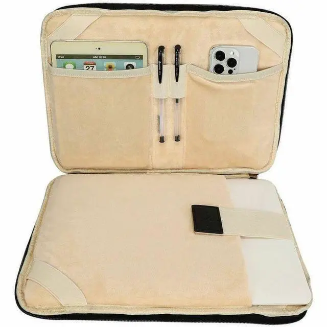 Alt view image 7 of 9 - Sandy Lisa La Jolla Carrying Case (Sleeve) for 14" Notebook - Black - Shoulder Strap - 10.2" Height x 14.2" Width x 1" Depth