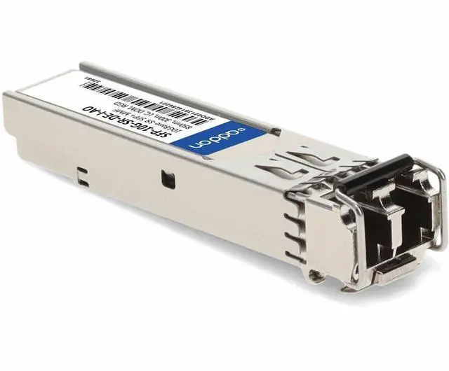 Alt view image 6 of 8 - AddOn SFP+ Module - For Optical Network, Data Networking - 1 x LC 10GBase-SR Network - Optical Fiber - Multi-mode - 10 Gigabit Ethernet - 10GBase-SR - 10 Gbit/s - 0.30 km Maximum Distance - Hot-swappa