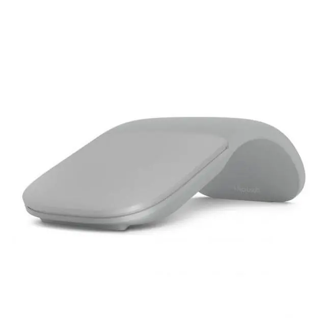 Alt view image 3 of 5 - Microsoft Surface Arc Touch Mouse Platinum + Surface USB-C to VGA Adapter Black - Bluetooth Connectivity - Ultra-slim & lightweight - Innovative full scroll plane - Allows you to share photos and