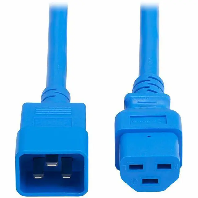 Alt view image 2 of 7 - Eaton Tripp Lite Series Power Cord, C20 to C21 - Heavy-Duty, 20A, 250V, 12 AWG, 6 ft. (1.8 m), Blue - For Network Switch, PDU, UPS, Switch, Server, Network Device, Rack, Blade Server, Router