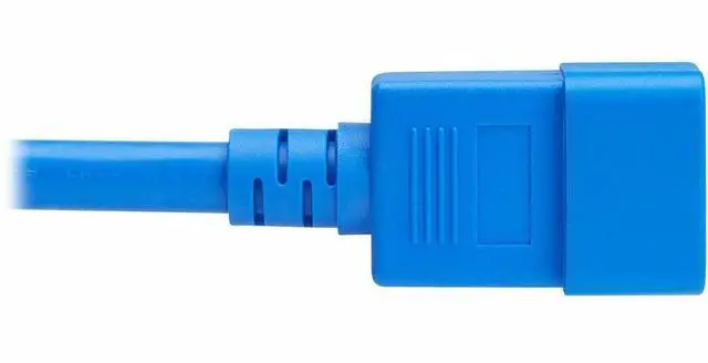 Alt view image 3 of 7 - Eaton Tripp Lite Series Power Cord, C20 to C21 - Heavy-Duty, 20A, 250V, 12 AWG, 6 ft. (1.8 m), Blue - For Network Switch, PDU, UPS, Switch, Server, Network Device, Rack, Blade Server, Router