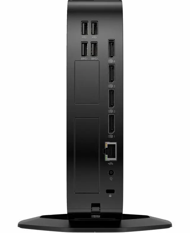 Alt view image 4 of 6 - HP Elite t755 Thin Client Ryzen V2546 Hexa-core (6 Core) 3 GHz - TAA Compliant - AMD Chip - 8 GB RAM DDR4 SDRAM - DDR4-3200/PC4-25600 - 32 GB Flash Radeon Graphics - Gigabit Ethernet - HP ThinPro - Di