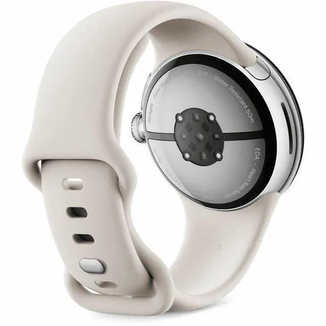 Alt view image 6 of 15 - Google Pixel Watch 3 (41mm) - Android Smartwatch with Heart Rate Tracking, Advanced Running from Fitbit, Fitness Insights, 24-Hour Battery - Polished Silver Aluminum Case - Porcelain Band - Wi-Fi