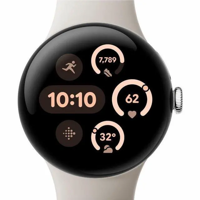 Alt view image 8 of 15 - Google Pixel Watch 3 (41mm) - Android Smartwatch with Heart Rate Tracking, Advanced Running from Fitbit, Fitness Insights, 24-Hour Battery - Polished Silver Aluminum Case - Porcelain Band - Wi-Fi