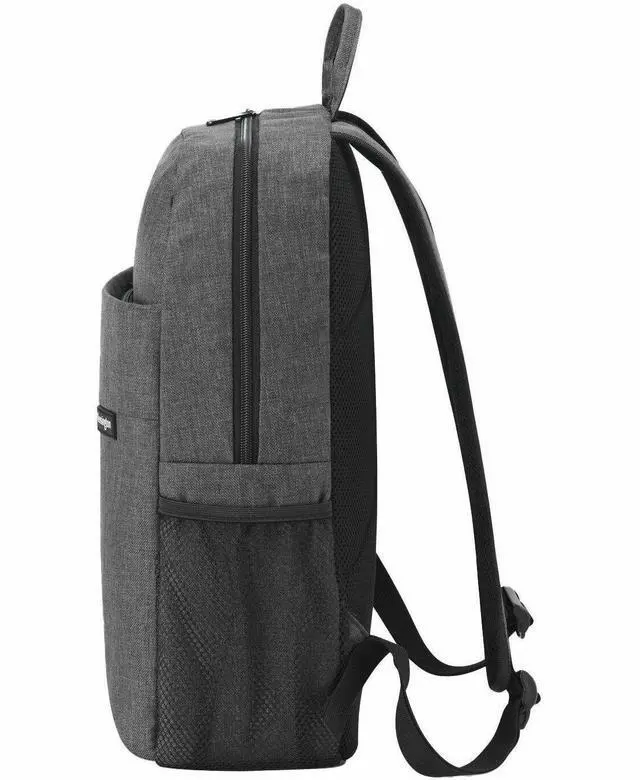 Alt view image 3 of 10 - Kensington Simply Portable Lite Carrying Case (Backpack) for 16" - Gray - Water Resistant, Strain Resistant - Polyester, Mesh Fabric Body - Shoulder Strap, Handle