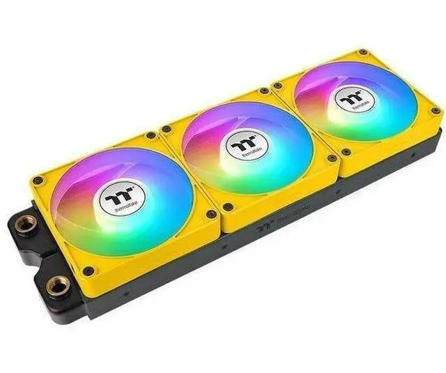 Alt view image 8 of 16 - Thermaltake CT140 EX Reverse ARGB Sync PC Cooling Fan 3 Pack, 500~1800 RPM, 5V Mobo Sync, 16.8 Million Colors 9 LEDs, MagForce 2.0 Connectors, Hydraulic Bearing, Bumblebee, CL-F227-PL14BB-A