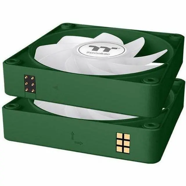 Alt view image 12 of 19 - Thermaltake CT120 EX Reverse ARGB Sync PC Cooling Fan 3 Pack, 500~2000 RPM, 5V Mobo Sync, 16.8 Million Colors 9 LEDs, MagForce 2.0 Connectors, Hydraulic Bearing, Racing Green, CL-F226-PL12RG-A