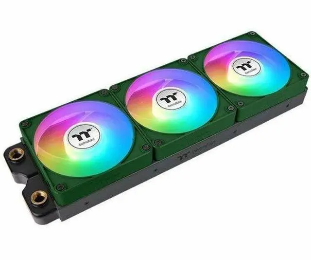 Alt view image 13 of 19 - Thermaltake CT120 EX Reverse ARGB Sync PC Cooling Fan 3 Pack, 500~2000 RPM, 5V Mobo Sync, 16.8 Million Colors 9 LEDs, MagForce 2.0 Connectors, Hydraulic Bearing, Racing Green, CL-F226-PL12RG-A
