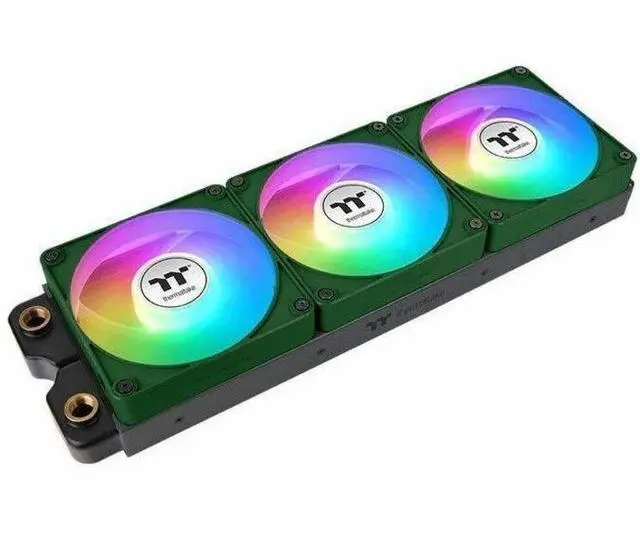 Alt view image 10 of 16 - Thermaltake CT140 EX Reverse ARGB Sync PC Cooling Fan 3 Pack, 500~1800 RPM, 5V Mobo Sync, 16.8 Million Colors 9 LEDs, MagForce 2.0 Connectors, Hydraulic Bearing, Racing Green, CL-F230-PL14RG-A