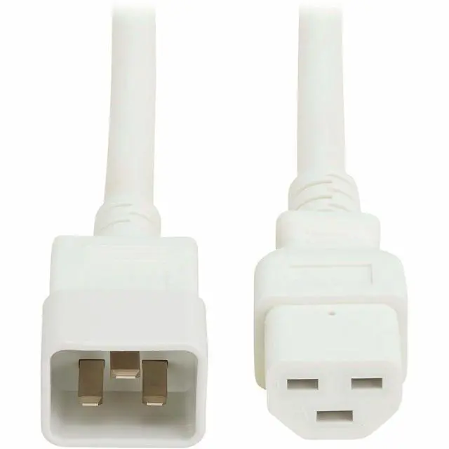Alt view image 3 of 7 - Eaton Tripp Lite Series Power Cord, C20 to C21 - Heavy-Duty, 20A, 250V, 12 AWG, 2 ft. (0.6 m), White