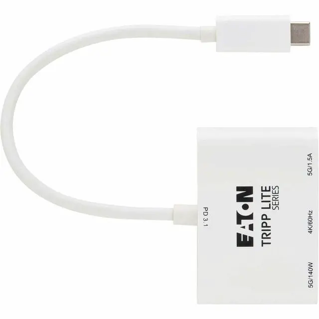 Alt view image 5 of 7 - Eaton Tripp Lite Series USB-C Multiport Adapter - 4K 60 Hz HDMI, USB-A and USB-C Hub Ports, USB 3.2 Gen 1, 140W PD Charging, HDR, HDCP 2.3 - 1 x USB 3.2 (Gen 1) Type C - Male - 1 x HDMI Digital Audio/