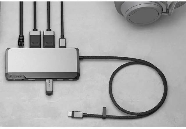 Alt view image 10 of 12 - Alogic USB-C Dual Display Dock MX2 Lite DisplayPort Edition U1CADSGR