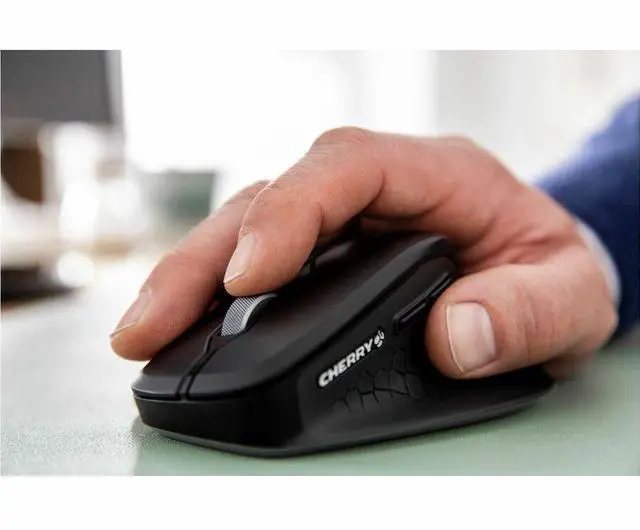 Alt view image 2 of 5 - CHERRY MOUSE COMFORT Wireless & Ergonomic - Black, right-handed users, AES-128 encryption, whisper quiet