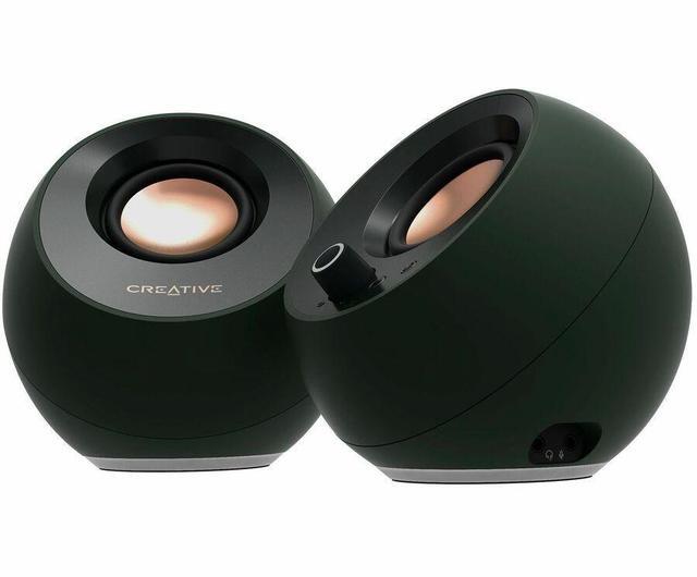 Alt view image 3 of 8 - Creative Pebble Pro Minimalist 2.0 USB-C Speakers with Bluetooth, RGB Lighting - Black