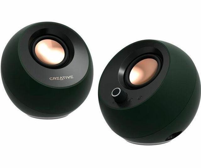 Alt view image 2 of 8 - Creative Pebble Pro Minimalist 2.0 USB-C Speakers with Bluetooth, RGB Lighting - Black