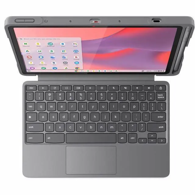 Alt view image 5 of 14 - Lenovo Chromebook Duet EDU G2 83HJ0002UB Chromebook Tablet - 10.9" WUXGA - MediaTek Kompanio 838 Octa-core - 4 GB - 64 GB Storage - ChromeOS - Luna Gray - Cortex A78 Dual-core (2 Core) 2.60 GHz +