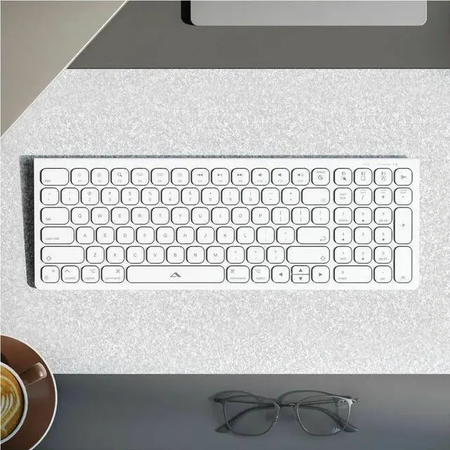 Alt view image 4 of 6 - Alogic Echelon USB-C Compact Rechargeable Wireless Keyboard for macOS - Wireless Connectivity - Bluetooth/RF - 5 - 32.81 ft - 2.40 GHz - USB Type A Interface - 99 Key(s) - Easy-Switch, Home, Desktop,