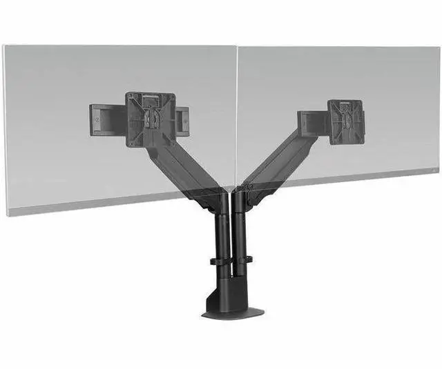 Main image of HAT Design Works E2-2-104 Mounting Arm for Monitor, Display Screen - Black - Landscape/Portrait - Height Adjustable - 2 Display(s) Supported - 27" Screen Support - 40 lb Load Capacity - 75 x 75,