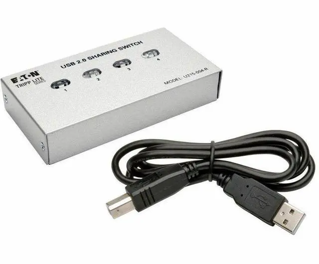 Alt view image 16 of 18 - Tripp Lite 4-Port Usb 2.0 Hi-Speed Printer / Peripheral Sharing Switch