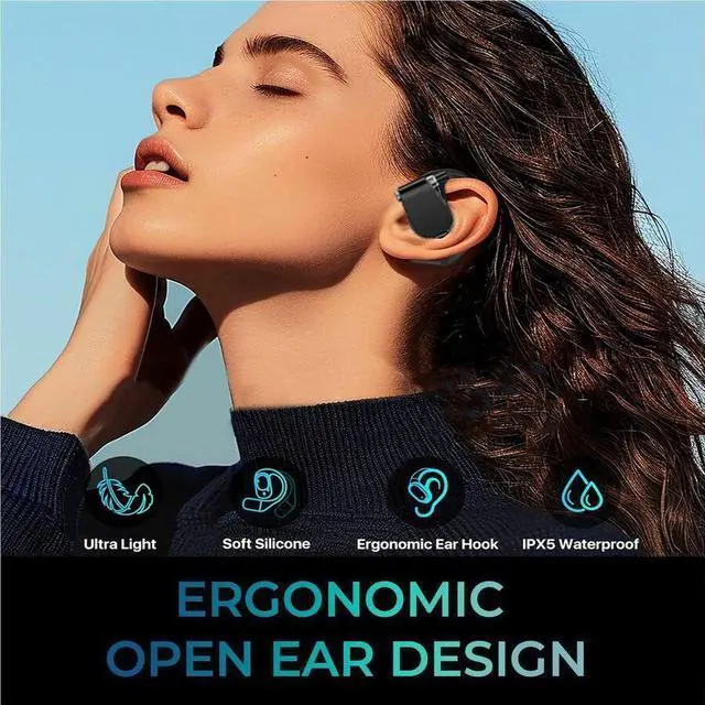 Alt view image 3 of 8 - Adesso Xtream T4 Open-Ear Bluetooth Earbuds with Charging Case XTREAMT4