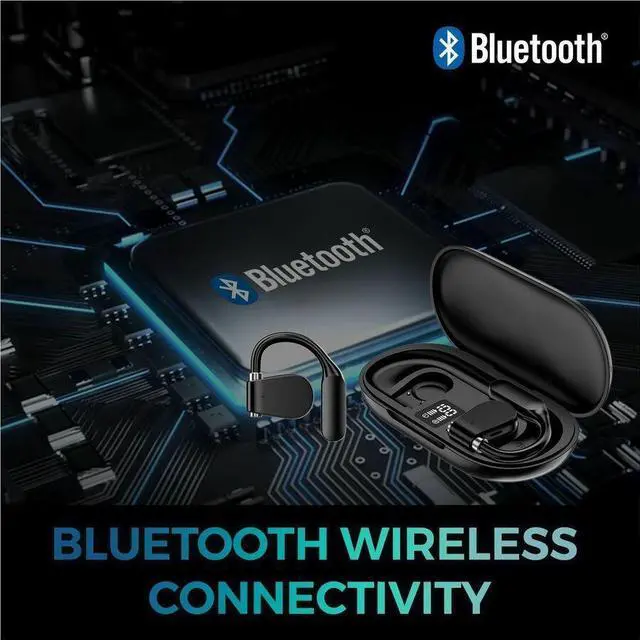 Alt view image 2 of 8 - Adesso Xtream T4 Open-Ear Bluetooth Earbuds with Charging Case XTREAMT4
