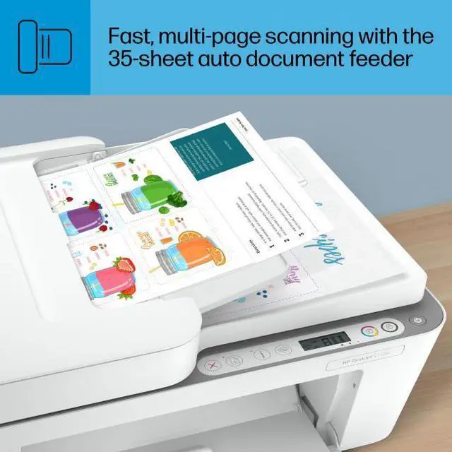 Alt view image 11 of 13 - HP DeskJet 4158e All-in-One Wireless Color Inkjet Printer W/ 6 Months Free Instant Ink W/ HP Plus
