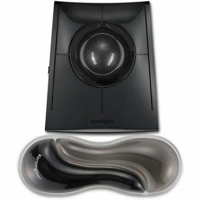 Alt view image 5 of 14 - Kensington Slim Duo Gel Mouse/Trackball Wrist Rest - 0.87" x 7.56" x 2.83" Dimension - Gray, Black - Gel - Strain Resistant - Mouse - Retail - 1