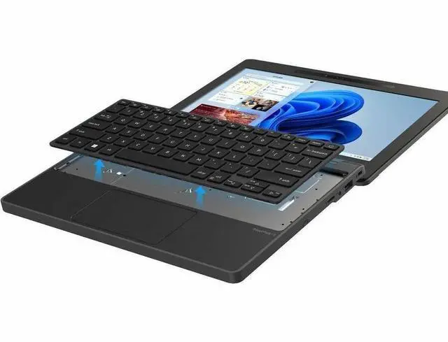 Alt view image 5 of 7 - Acer TravelMate B3 11 B311-34T TMB311-34T-P4RD 11.6" Touchscreen Notebook - Full HD - Intel N250 - 8 GB - 128 GB SSD - English Keyboard - Black - Intel Chip - 1920 x 1080 - Windows 11 Pro - Intel