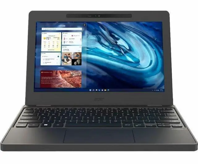 Alt view image 7 of 7 - Acer TravelMate B3 11 B311-34T TMB311-34T-P4RD 11.6" Touchscreen Notebook - Full HD - Intel N250 - 8 GB - 128 GB SSD - English Keyboard - Black - Intel Chip - 1920 x 1080 - Windows 11 Pro - Intel