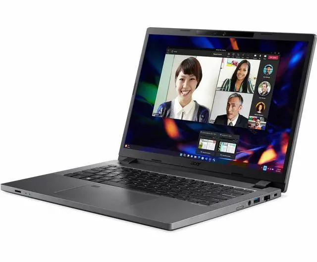 Alt view image 2 of 7 - Acer TravelMate P2 14 P214-55 TMP214-55-53ZF 14" Notebook - WUXGA - Intel Core i5 13th Gen i5-1335U - 16 GB - 512 GB SSD - English Keyboard - Iron - Intel Chip - 1920 x 1200 - Windows 11 Pro Educ
