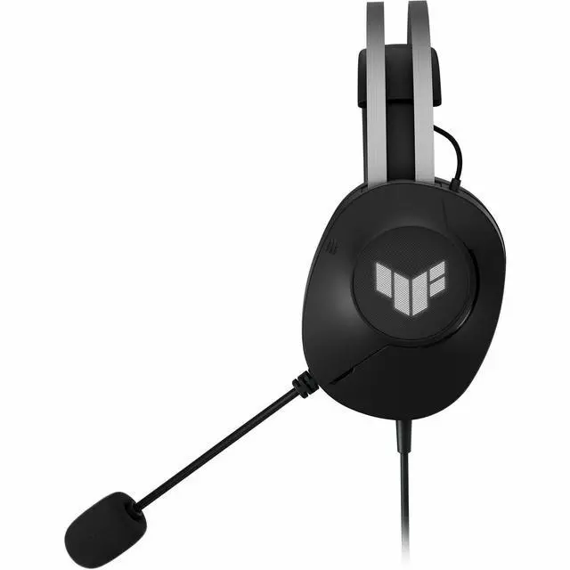 Alt view image 3 of 14 - Asus TUF Gaming H1 Gen II Wired gaming headset with 40 mm ASUS Essence drivers, virtual 7.1 surround sound, TeamSpeak-certified microphone, plus symbolic TUF logo lighting - Black